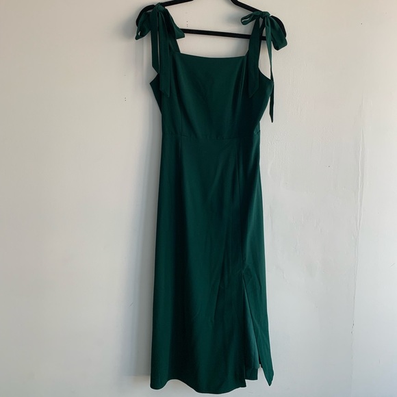 Petal & Pup Dresses & Skirts - Emerald Green Midi Dress with Tie Straps